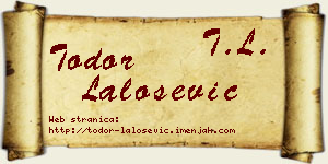 Todor Lalošević vizit kartica